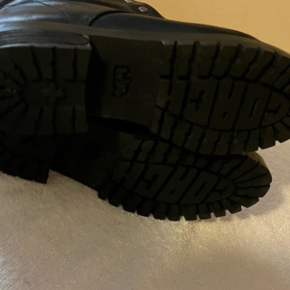 Coach Black Leather Imperfection Boots Sz 8 1/2 - Picture 12 of 13